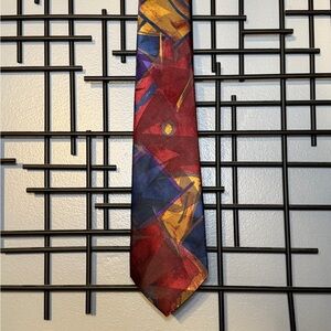 Towncraft Red and Blue Geometric Vintage Tie